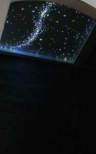 Badezimmer led Sternenhimmel Decke Milchstraße fazern optisch kaufen luxus fur mit licht lampe sternschnuppe