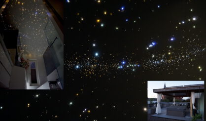 mycosmos sterrenhemel led verlichting plafond glasvezel melkweg badkamer onder de sterren hemel luxe design