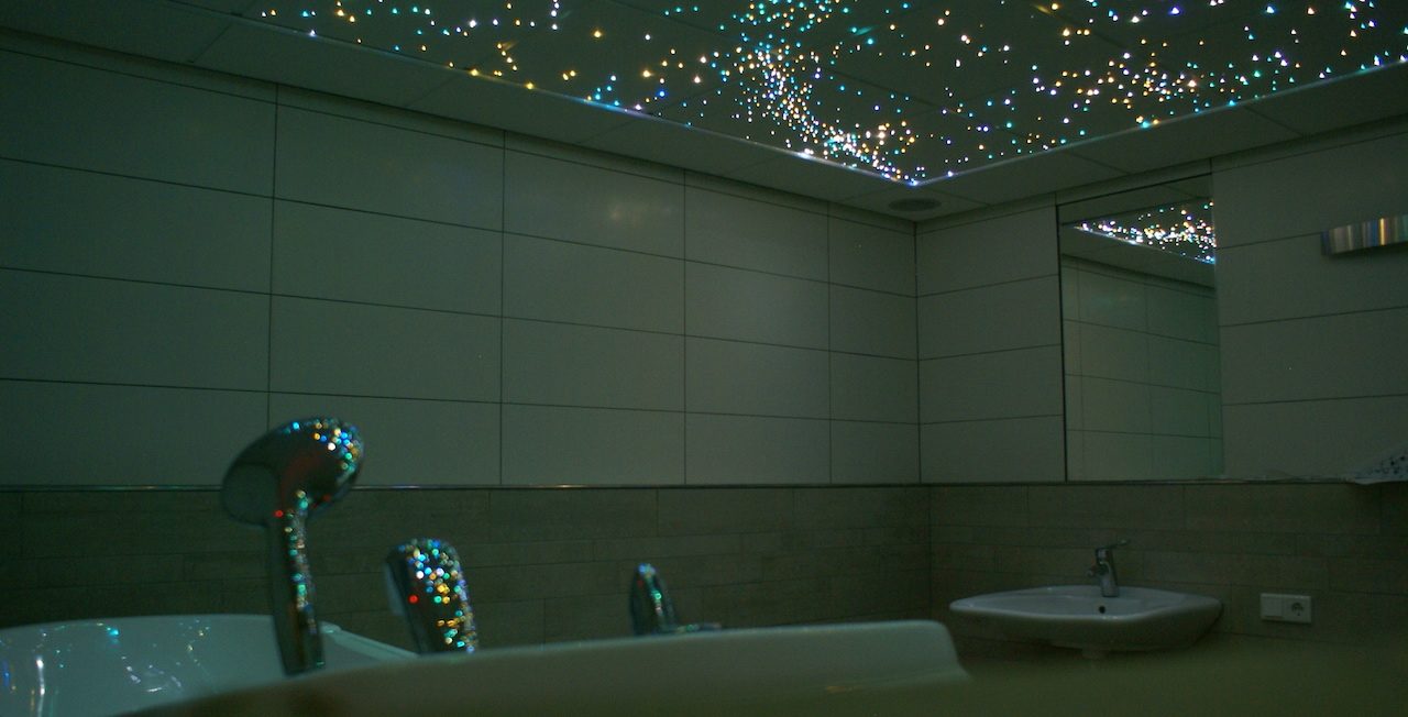 Sterrenhemel Verlichting Plafond LED glasvezel  badkamer Sauna ledstrips verlichting plafond luxe mooie design spa wellness resort
