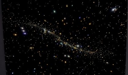 led sterrenhemel plafond verlichting MyCosmos woonkamer tv glasvezel sterren hemel