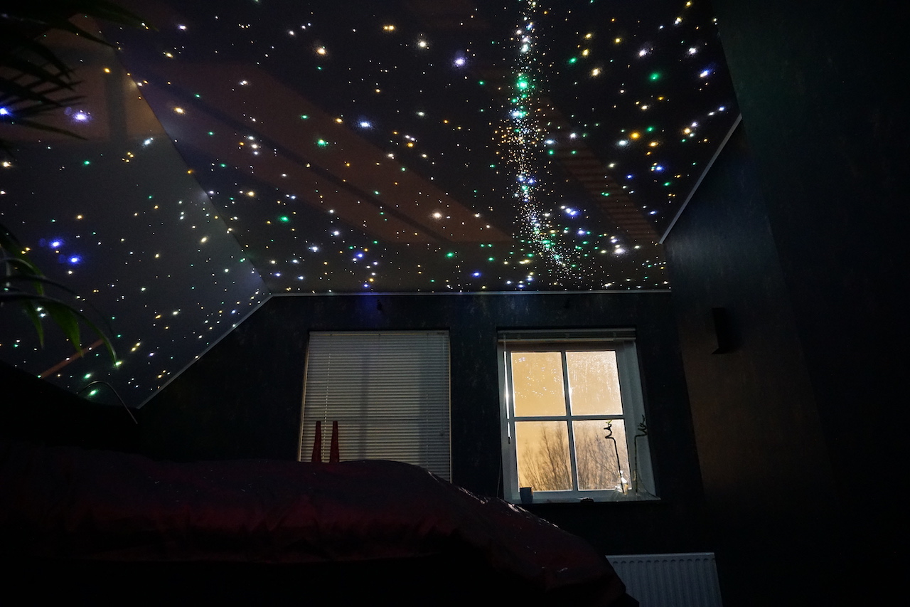 star ceiling light led fiber optic lightning galaxy starry night sky milky way