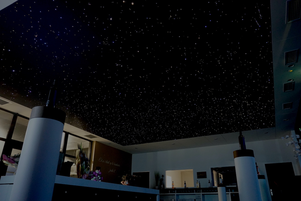 Star ceiling light wine celler fiber optic shop night sky