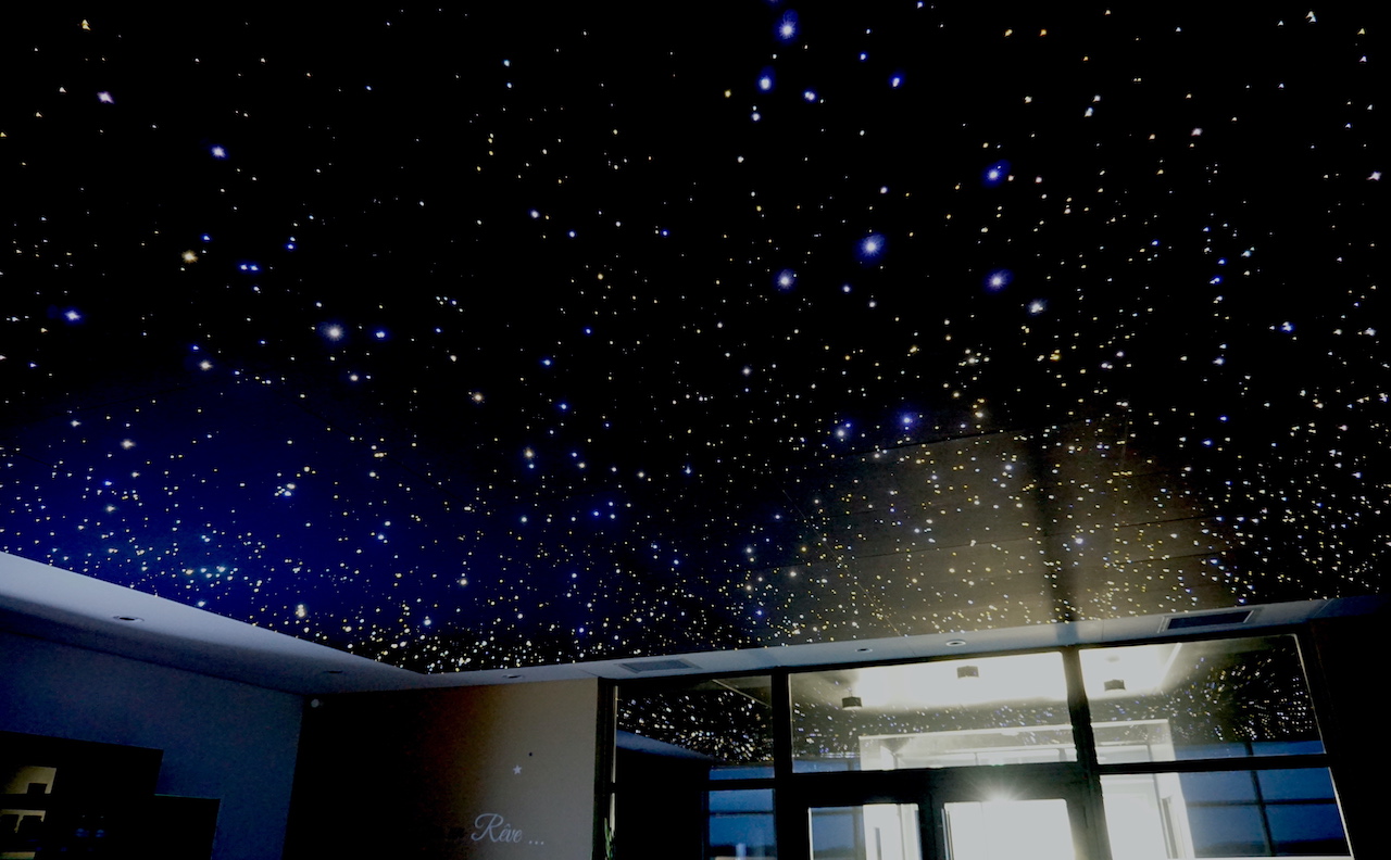 sterrenhemel plafond verlichting wijnwinkel led glasvezel mycosmos
