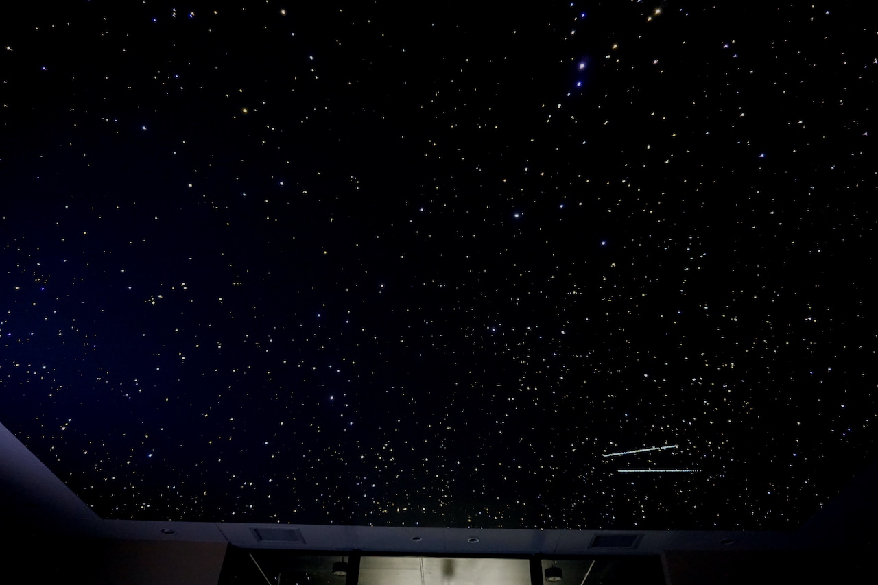 sterrenhemel wijn winkel plafond verlichting led glasvezel mycosmos
