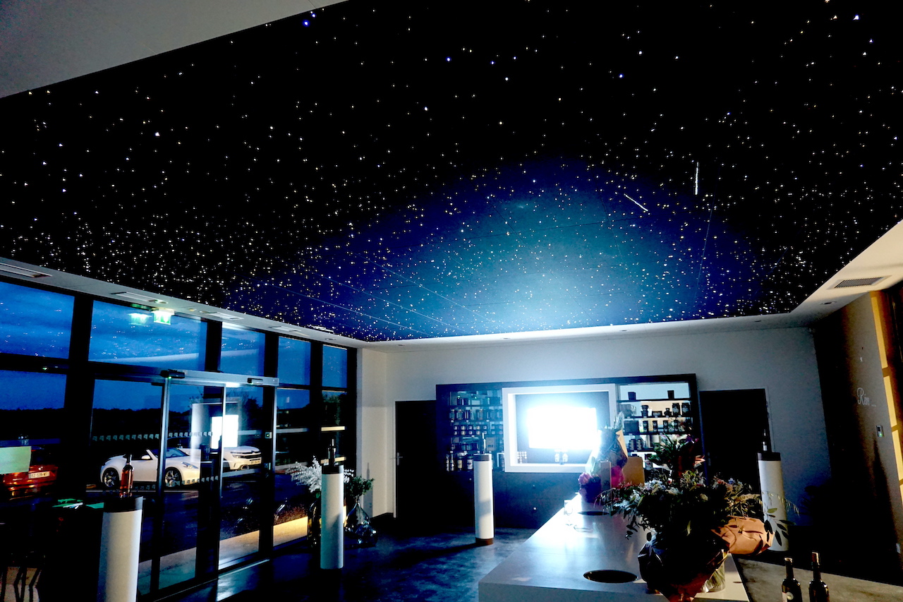 wijnwinkel sterrenhemel plafond verlichting led glasvezel mycosmos